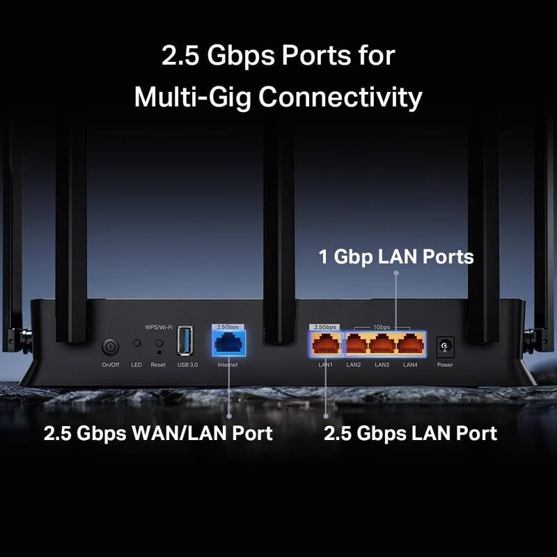 Roteador TP-Link Archer BE260 WiFi 7, banda dupla, 5 Gbps, 5